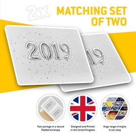 Rectangle Stickers (Set of 2) 10cm - 2019 Graduation Wedding Fun Decals for Laptops,Tablets,Luggage,Scrap Booking,Fridges, #35636