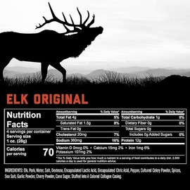 ICON Meats Elk and Pork Snack Sticks, Original, 6 Pack of High Protein Snacks, 4 Meat Sticks per Pack, Low Sugar, Gluten Free, Natural, USDA Inspected, Made in the USA, Gifts or Stocking Stuffers