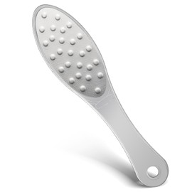 JIEYAO Stainless Steel Foot File, Metal Foot Scraper, Professional Foot File Callus Remover Double-Sided Foot Rasp Scrubber Pedicure Foot Care Tools for Wet & Dry Skin Heel Grater for Feet