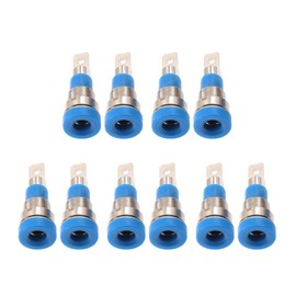 Bananen-Klinkenbuchse, 4 mm, Bananenbuchse, Panelmontage, Bananenbuchsenadapter, Verbindungspfostenverbinder für Lautsprecher, Audio-Ausrüstung, Blau, 10 Stück