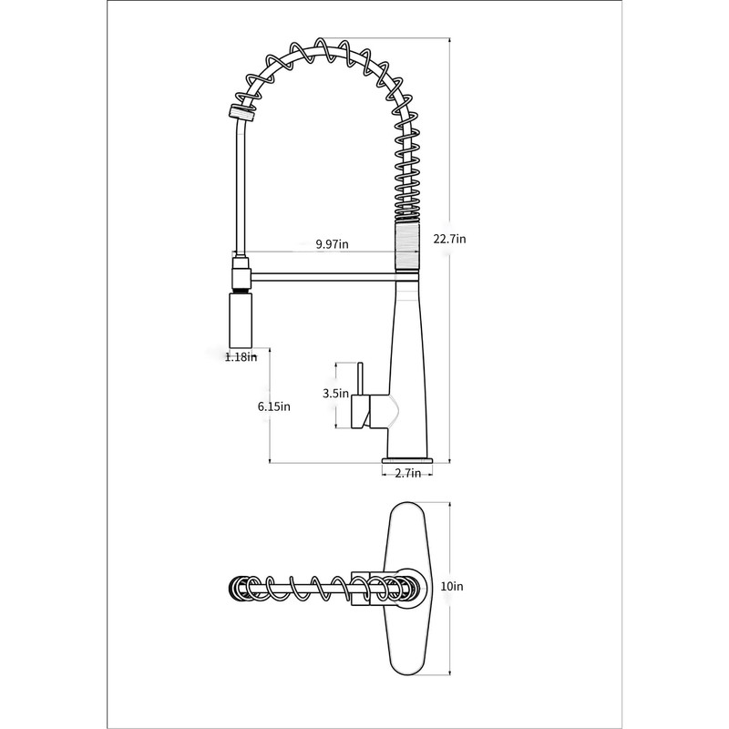 OYMOV RV Kitchen Faucet Chrome - Non-Metallic Bathroom Sink Faucets