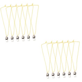 BESPORTBLE 12pcs Convenient Metal Whistles for Referees Boys and Girls Portable Survival Whistles with Lanyards Lightweight Design for Sports Emergency Outdoor Activities