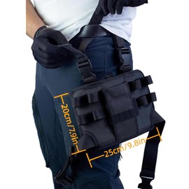 Holster Z Tool Pouch, Electrician Bag, Bag Around Your Leg,Repair Tool Bag Holste Holster Z 2.0 Pouch with Belt Clip (Black)