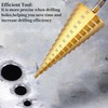 FUZVOL 3 PCS HSS Step Drill Bits,Drill Bit Set,High Speed