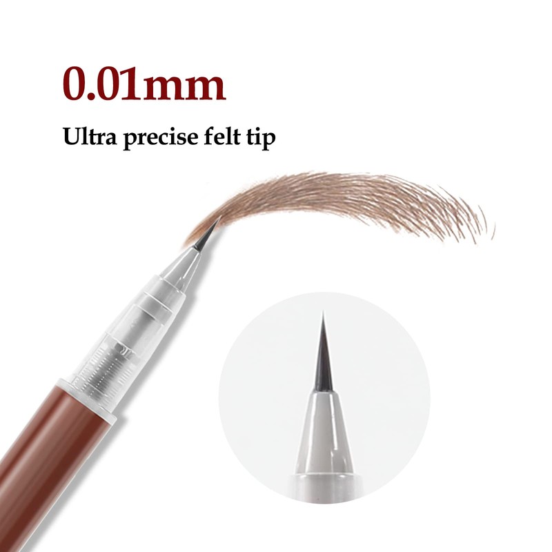 Boobeen Liquid Eyebrow Pen, Microbrow Pen - 0.01mm Precision Tip,
