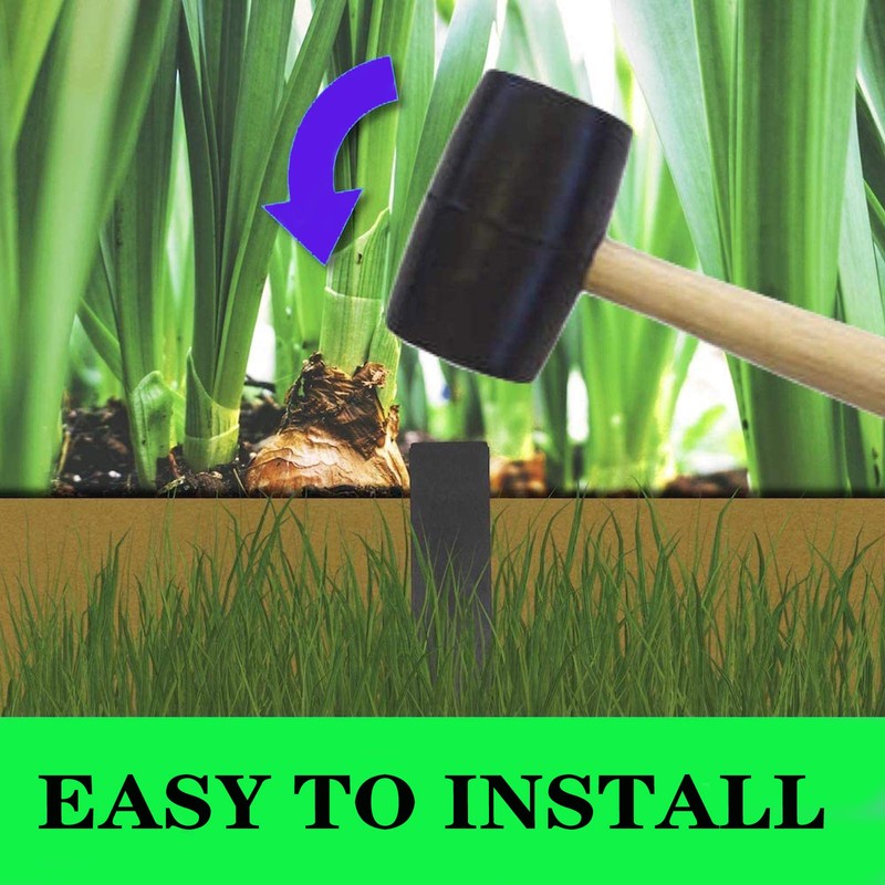 Asoleo Garden Landscape Stakes 25 Pcs,10 Inch Lawn Edging Plastic
