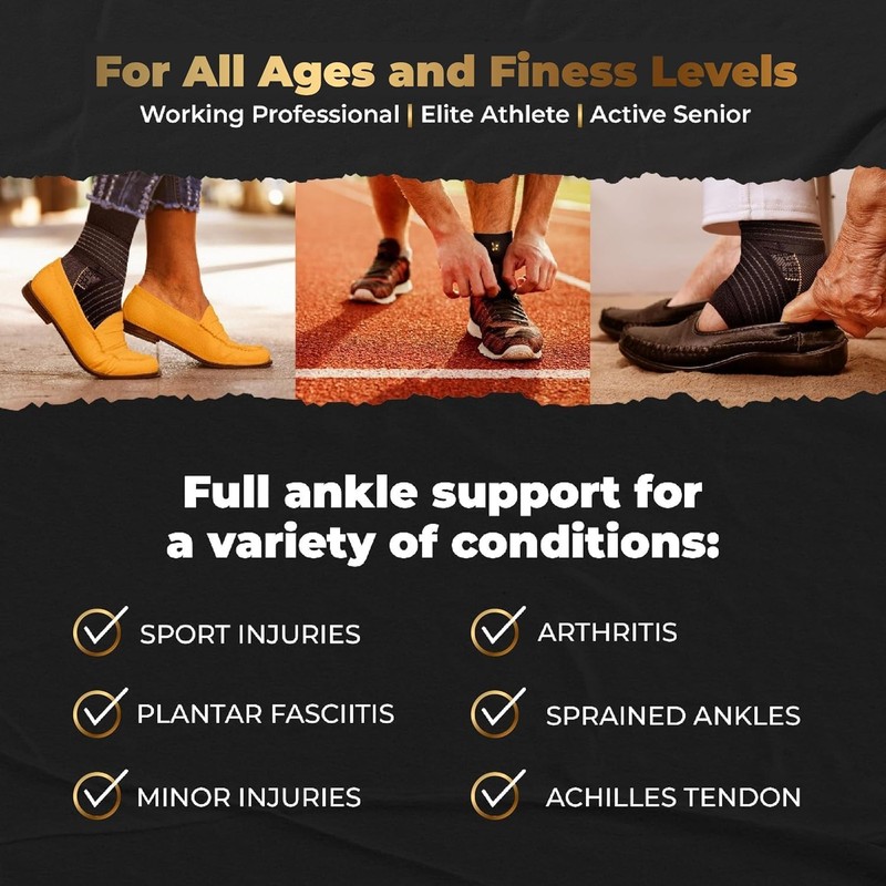 CopperJoint Athletic Foot Ankle Compression Sleeve – Pull On Copper