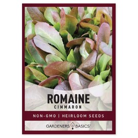 Red Romaine Lettuce Seeds for Planting - Cimmaron - Heirloom, Non-GMO Vegetable Variety- 2 Grams Lettuce Seeds Great for Spring, Summer, Fall, Winter Garden and Hydroponics by Gardeners Basics