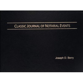 Custom Notary Public Record Book | Classic Journal [8.5x11 Inch, 122-Page] (1-line, Hard Cover)