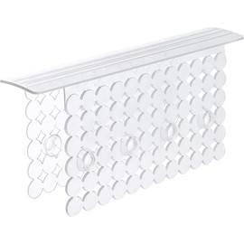 Plastic Sink Saddle, Sink Divider Mat with  Suction Cups, Kitchen Divided Sink Protector Mat for Glassware Dishes, Easy to Clean and No Smell, 9.5" x 12", Clear - Color: Translucent Grey, Size: 1 PACK