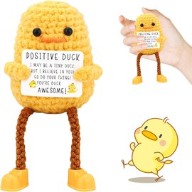 Positive Duck, Emotional Support Gift, Duck Gifts, Motivational Gifts, Motivational, Plush Doll, Perfect for Home, Office, School, and Party Decorations, Ideal for Friends and Family