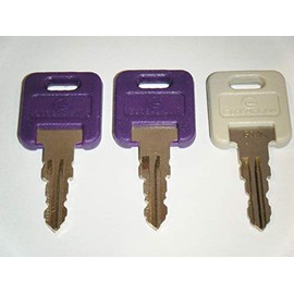 GLOBAL LINK LOCK Global Link G388 Keys with G391 Storage Compartments Key RVs Motorhome Trailer Key Cut to Key/Lock Number 2 Purple RV Keys 1 Gray G391 Replacement Keys
