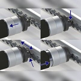 kuriershop Airline Beam Barrier for Airline Rails 1100 - 1550 mm, Load Secure, Protective Cover, Black