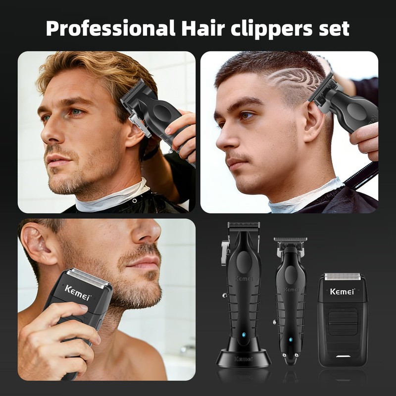KEMEI Hair Clipper, Hair Trimmer, Beard Shaver Set for Men,