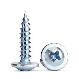 Wood Screws,#8×3/4 inch 300Pcs Silver Self Tapping Screws for Metal Alloy Steel Zinc Plated Phillips Modified Fast Truss Head Screws Used in Household Appliances,Furniture,Woodworking