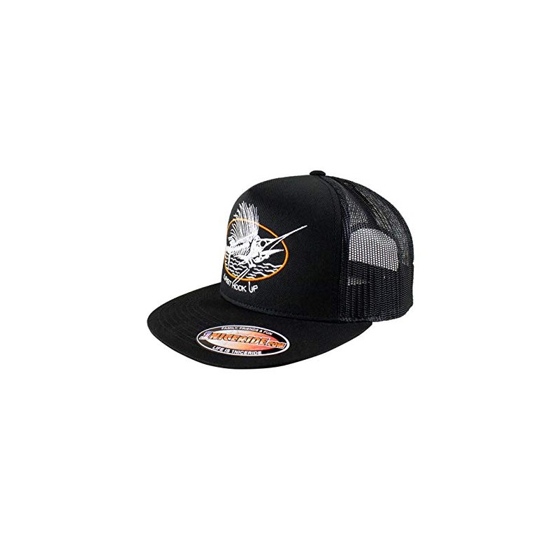 Last Hook UP Trucker Classic Snapback Trucker Baseball Hat Black