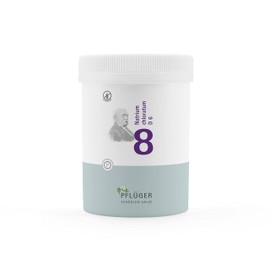 PFLÜGER Schüßler Salts No. 8 Sodium Chloratum D6-1000 Tablets - The Salt of Liquid Balance - Gluten-Free