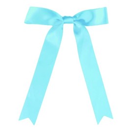 Satin Ribbon Bows with Twist Tie, 6 x 10 Inch, 30 Pack, Gift Wrapping and Party Decorations (Turquoise Blue)