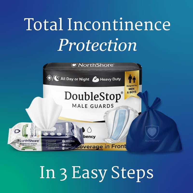 NorthShore DoubleStop Male Guards, Large, Trial Pack/4