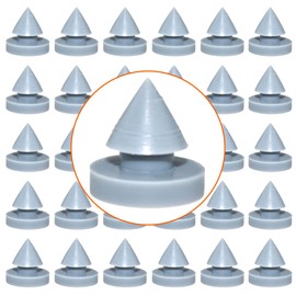 Aifeier ET 30 Pieces Rubber Door Silencer Hinge Outlet Anti Collision Silencer for Metal and Wood Doors (1/2 Inch Diameter Gray)