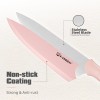 Full Pink 14 Pcs Carbon Steel Kitchen Knives Chef Kitchen