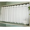 ZHH Cafe Voile Valances Kitchen Net Curtain White Square Lattice