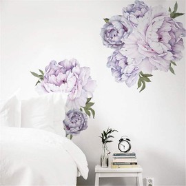 Wall Stickers subshrubby Peony Flower Wall Stickers Home Decoration Living Room Decoration Children's Room Bedroom Decoration