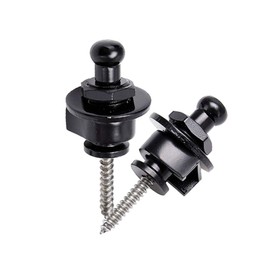 Mesee 4Pieces Guitar Strap Locks,Quick Release Security Locking Strap Buttons,Straplocks for Electric Acoustic Guitar, Bass, Ukulele (Black)