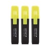 Genie Highlighters with Chisel Tip, Fluorescent Yellow 3er Pack