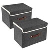 TYEERS 2x Foldable Storage Boxes with Lids, Storage for Clothes,