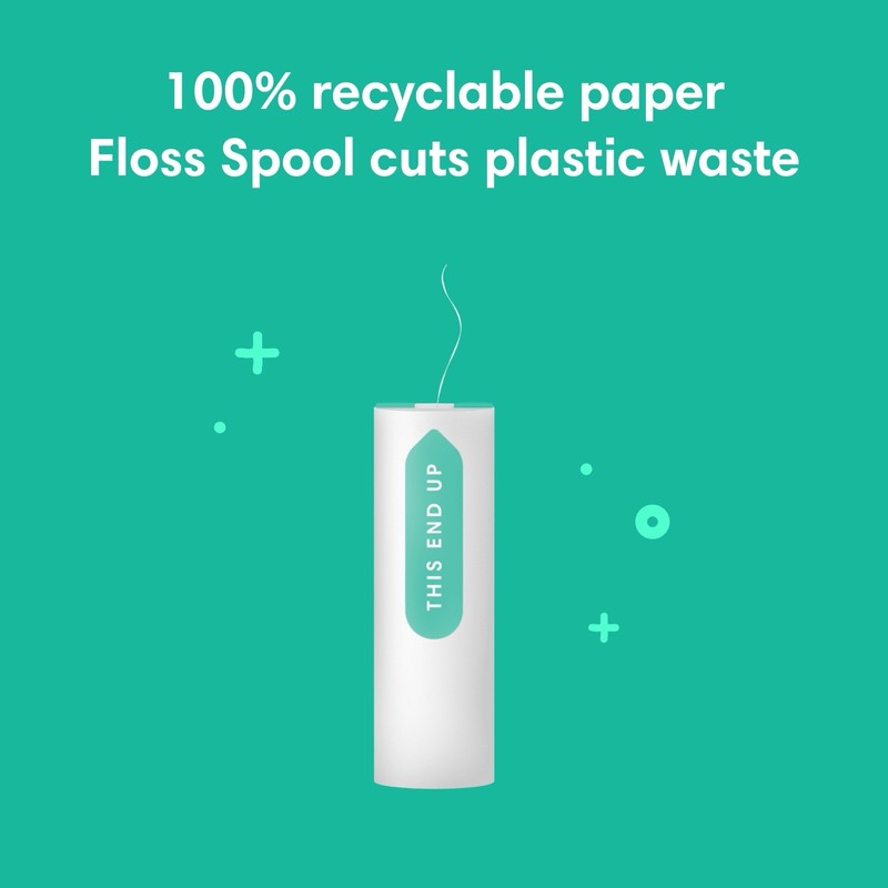(5 Box) Quip Floss String Refill Spool, 3-Month Floss Supply,