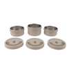 Insulated Food Container Beige 316 Stainless Steel Round Sealed Leak
