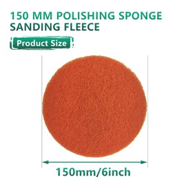 GZKTY Sanding Fleece 150 mm Velcro, P600-700 Grit, Sanding Fleece for Random Orbital Sander, Sander, Polishing Machine, Pack of 6