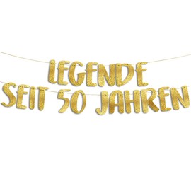 Funny Banner Glitter Banner Legend For 50 Years 50th Birthday Party Supplies