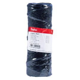 Rayher 4200101 Jute Twine 3Ply, Jute String for Craft, Floristry and Decorations, Diameter 3.5 mm, Length 50 m, black