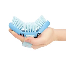 Animalon Horse Cleaning Toy for Children | Brush in Blue | Children's Brush Blue | Flexible & Ergonomic Children's Horse Brush with Velcro Closure | Horse Cleaning Toy Children | Horse Gifts for