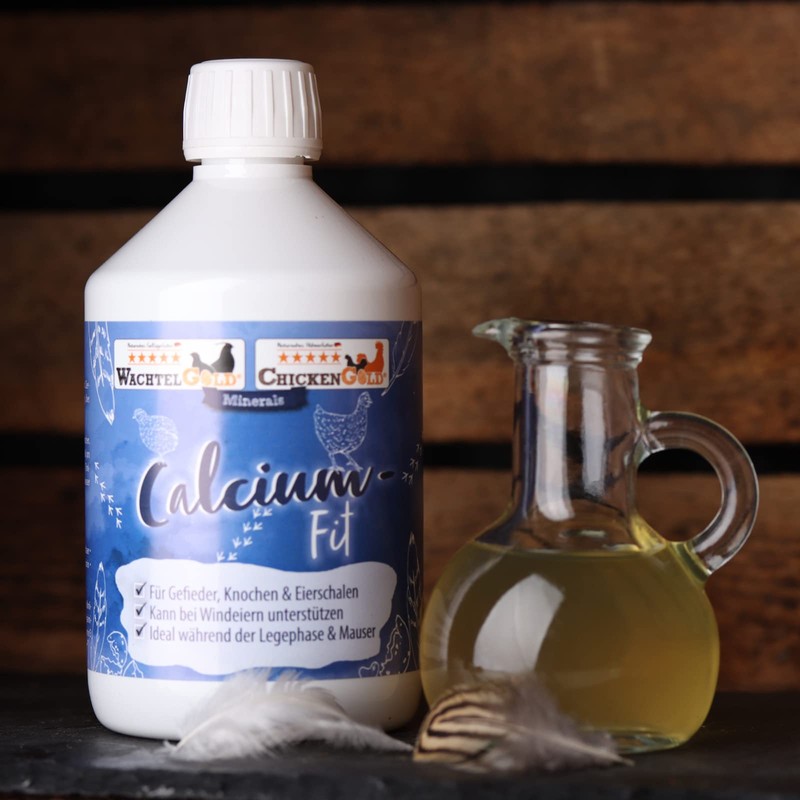 WachtelGold Calcium-Fit 500 ml Liquid Calcium Preparation for Quails, Chickens