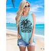 Beach Tanks for Women Tanned and Tipsy Tank Coconut Tree