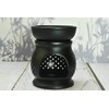 India House Oil Burner Aroma Diffuser|Soapstone Tea Light Holder|Black Hand