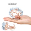 dssmboom Handmade Aquamarine Crystal Tree of Life on Agate Slice