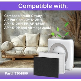 SCREENTRONICS H13 True HEPA Filters Pack Compatible Replacement for Air Purifier Coway AP1512HH AP-1512HH-FP AP-1518R AP-1519P and Airmega 200M (1 x True HEPA + 4 x Carbon Pre Filters) #3304899