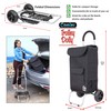 dbest products Cooler Trolley Dolly, Black Insulated cooler bag folding
