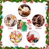 NEBURORA 60pcs Christmas Candy Treat Bags Bulk Xmas Plastic Drawstring