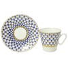 Lomonosov Imperial Porcelain Cup and Saucer Set Collection (Spring Red