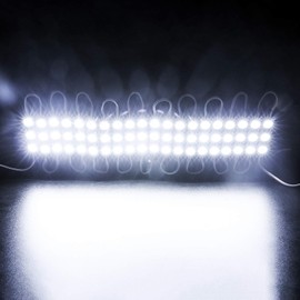 Lulin 100PCS Waterproof Super Bright Led Strip Lights White, 46FT DC12V 3 LED Module for Letter Sign Advertising Sign with Tape Adhesive Backside