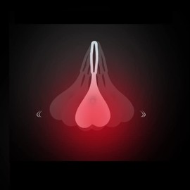 boxonly Bike Tailight,Cycling Tail Light LED Back Ball Light Heart-Shaped Rear Lights Night Warning Red