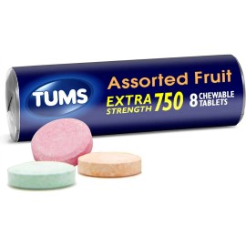 Tums Antacid Extra Strength 750, Assorted Berries, 12 Rolls Per Pack ( 2 BOX )