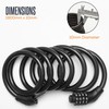 Bike Lock Combination Lock 4 Digit |1.8M X 10mm| Heavy
