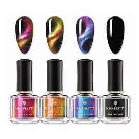 Born Pretty Esmalte Uñas Efecto Magnetico Juego Con Iman 4 Pzas