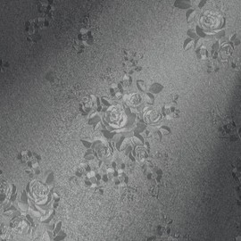 Erfoni 118"x17.7" Gray Peel and Stick Wallpaper Thicken Floral Embossed Contact Paper Flower Textured Self Adhesive Wallpaper Grey Vintage Removable Wall Paper Decorative Home Accent Wall Covering